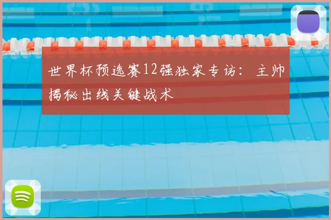 世界杯预选赛12强独家专访：主帅揭秘出线关键战术